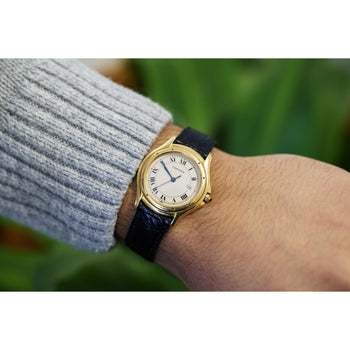 Vintage Cartier Cougar 116000R Watch 33mm in 18K Gold and Leather – Assay Jewelers