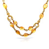Vintage Citrine Bead 18K Gold Two Strand Necklace