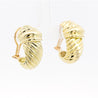 Vintage David Yurman 14K Yellow Gold "Cable Rope" Motif Clip On Earrings