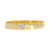 Vintage EGL Certified 2.01ct Brilliant Cut Diamond Bezel 18K Yellow Gold Bangle