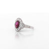 Vintage GIA Cert. 2.3 Carat No Heat Burma Ruby & Diamond in Platinum Ring