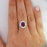 Vintage GIA Cert. 2.3 Carat No Heat Burma Ruby & Diamond in Platinum Ring