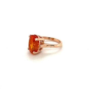 Vintage GIA Certified 11.16 Carat Oval Orange Sapphire in 14K Rose Gold – Assay Jewelers