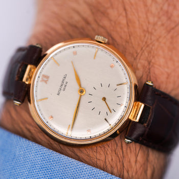 Vintage Patek Philippe 18K Gold 35mm Manual Wind Watch on Leather – Assay Jewelers