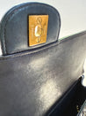 Vintage Rare Original Chanel Medium Classic Flap – Navy Blue Caviar Leather