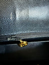 Vintage Rare Original Chanel Medium Classic Flap – Navy Blue Caviar Leather
