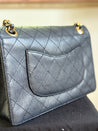 Vintage Rare Original Chanel Medium Classic Flap – Navy Blue Caviar Leather
