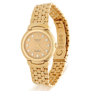 Vintage Rolex Cellini 6621 Diamond Hour Marker 18K Gold 26mm Watch – Assay Jewelers