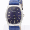 Vintage Rolex Cellini Geneve 23mm 18K White Gold Blue Dial Ladies Manual Watch