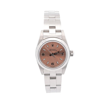 Vintage Rolex Ladies Oyster Perpetual 76080 Pink Dial Watch | Box & Papers – Assay Jewelers
