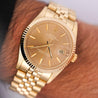 Vintage Rolex OP Date 34mm 14k Gold Champagne Dial Watch