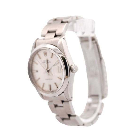 Vintage Rolex Oysterdate Precision 34mm Manual Wind Steel Oyster Bracelet Watch