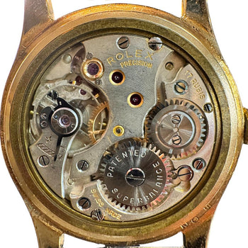 Vintage Rolex Precision 12325 Gold Manual Wind Sub Dial On Leather Watch – Assay Jewelers