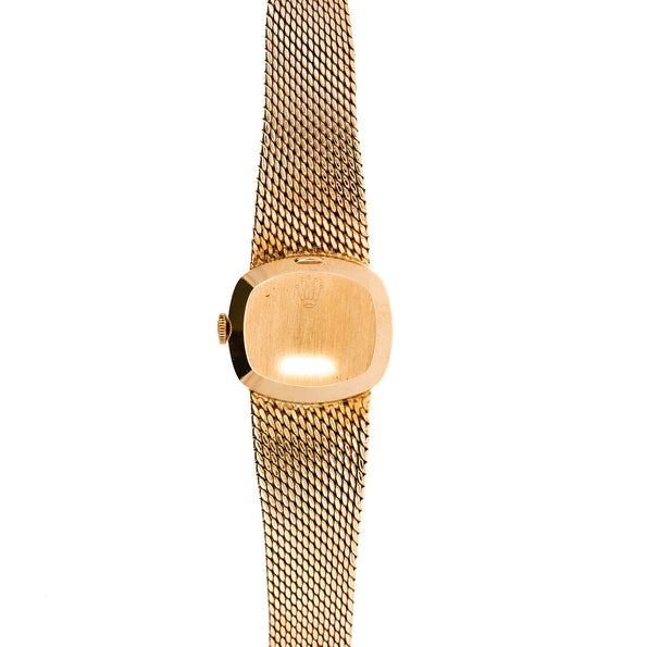 Vintage Rolex Precision 22m 18K Gold Champagne Dial Manual Wind Watch