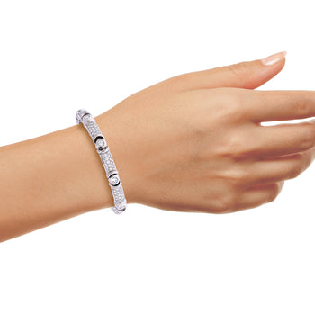 Vintage Suna Signed 7 carat Natural Diamond and Platinum Bracelet, 7 inches, 6mm – Assay Jewelers