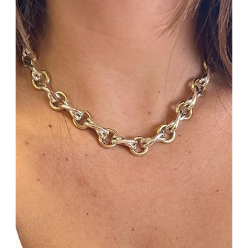 Vintage Tiffany & Co and Paloma Picasso Dog Bone 18K Gold and Silver Link Chain – Assay Jewelers