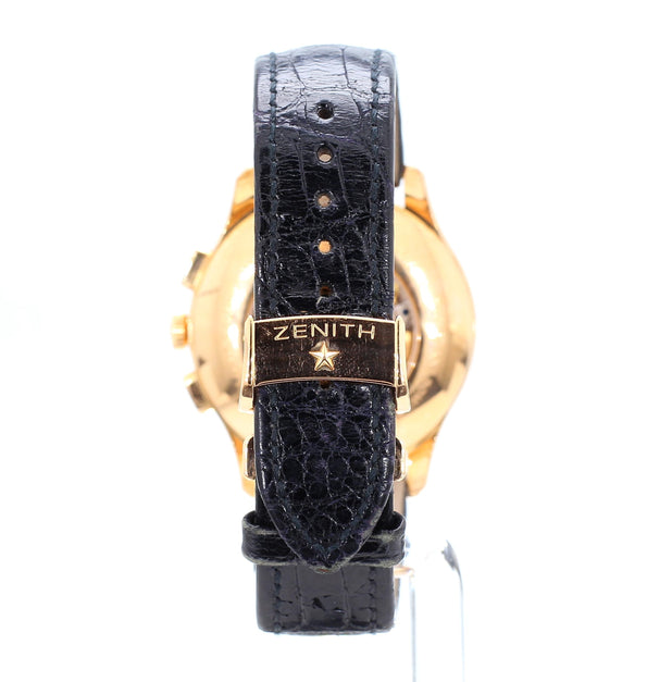 Zenith El Primero Grande Class Chronograph Automatic 18K Rose Gold Black Watch