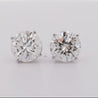 GIA Certified 8.02 Carat TW Natural Round Cut Diamond Stud Earrings