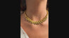 Van Cleef & Arpels 18K Gold Leaf Diamond Vintage Retro Choker Necklace
