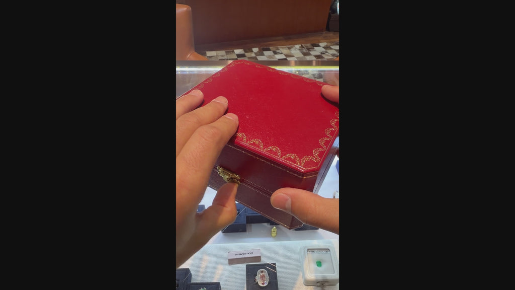 Vintage Cartier Ronde Blue Chronograph 18K Gold 30mm Watch