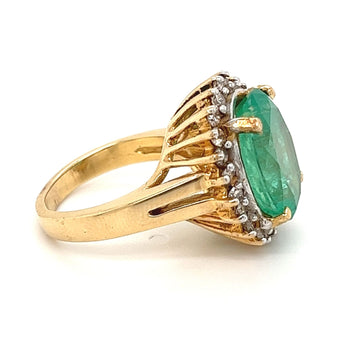 Vintage 6.88カラットのコロンビア産エメラルドをあしらった14kイエローゴールド Ring – Assay Jewelers